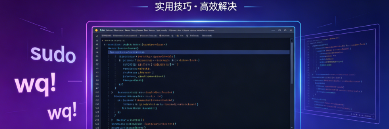 Vim 编辑只读文件忘记加 sudo？三种提权保存完整解决方案